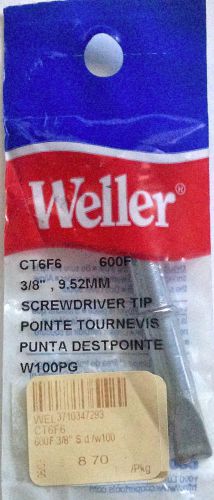 New Weller CT6F6 600° 3/8&#034; Screwdriver Tip for W100PG &amp; W100P3 Soldering Irons