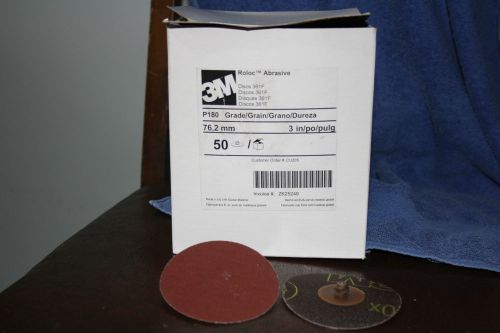 3M ROLOC ABRASIVE DISCS 361F  P180 3&#034;  BOX of 50