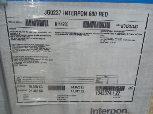 Interpon JG0237 Interpon 600 RED Powder Coat Coating 44lbs New