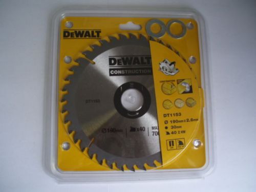 Brand new dewalt dt1153 circular saw blade 190x2.6x30mm x40 for sale