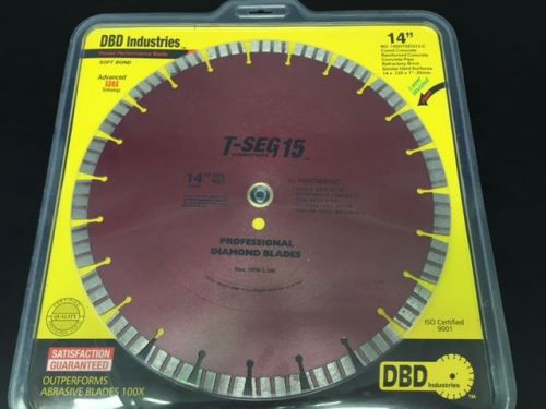 DBD Industries T-SEG15 Diamond Concrete Blade 14&#034; Wet or Dry