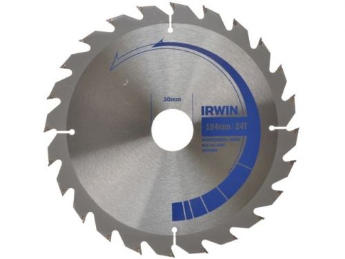 Irwin circular saw blade 184mm x 30 / 28.6 / 25.4 &amp; 20mm bore x 24 teeth tct for sale