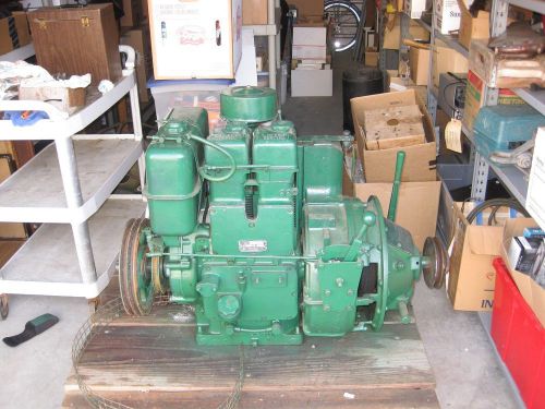 Working 2 cylinder 13hp Lister diesel engine with Twin Disc gearbox.