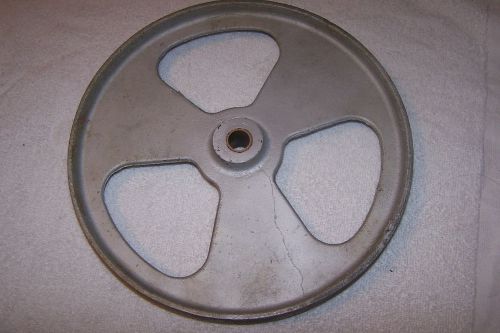 Antique aluminum wheels for engine cart  10 3/4 &#034;