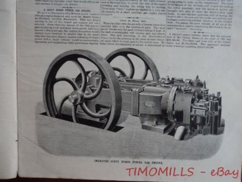 1892 Crossley Brothers Otto Gas Engine Magazine Antique Brickmaking Machinery