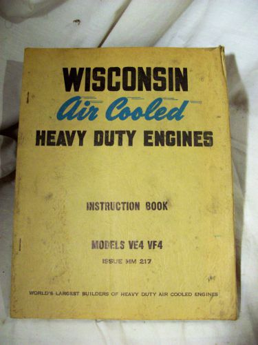 Wisconsin Heavy Duty Engines Instruction Book Parts List Models S-7D