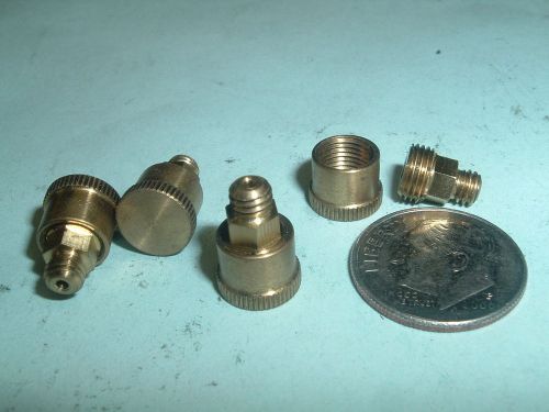 (4) mini model hit and miss gas engine brass grease cup 5/16&#034; diameter cap new! for sale
