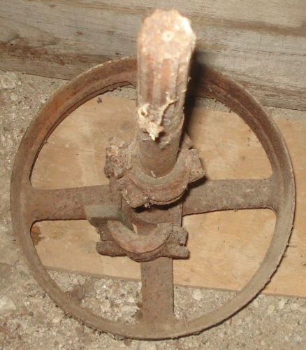 Bh213 antique vtg hit miss line shaft flat belt steel pulley wheel for sale
