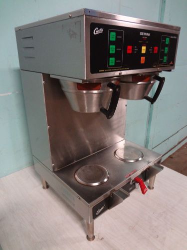 &#034; curtis gemini &#034;  heavy duty commercial dual coffee brewer w/hot water spigot for sale