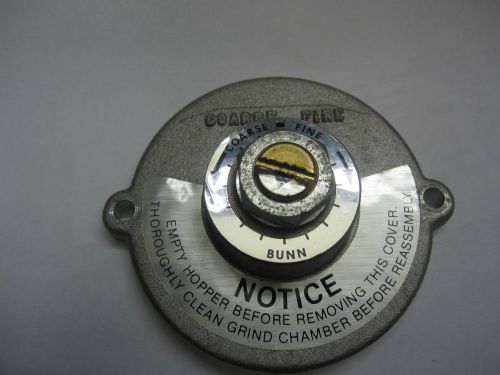 Bunn G9-2 precision grinder cap &amp; adjusting screw  Pt. # 05867.0002