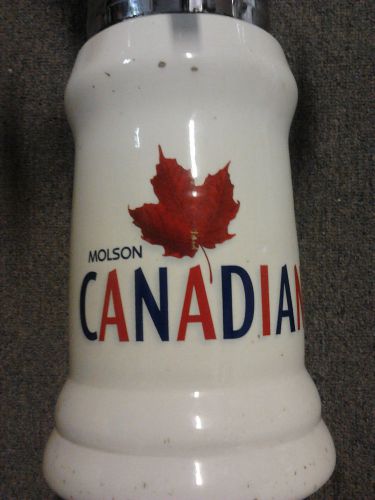 Rare 21&#034; L.E. Beer Dispenser Ceramic Tower, Molson Canadian, Warranty
