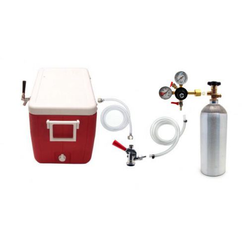 Single faucet coil cooler complete kit - draft beer dispensing picnic jockey box for sale