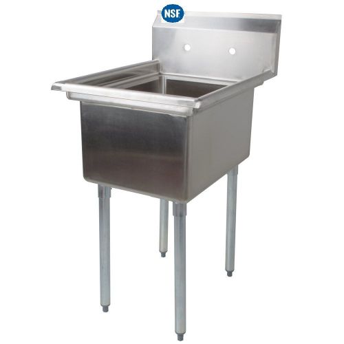Stainless steel 1 one compartment sink  24&#034; x 24&#034; nsf free shipping!! for sale