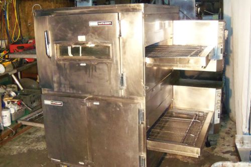 LINCOLN IMPINGER GAS DOUBLE STACK PIZZA CONVEYOR OVENS, REFURBISHED, A-1 COND.