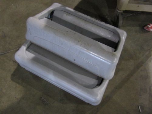 LOT OF 2 GARBAGE CAN LIDS 19&#034;X11&#034; - MUST SELL! SEND ANY ANY OFFER!