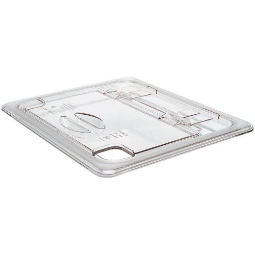 Cambro 1/2 gn fliplid lids notched, 6pk clear 20cwln-135 for sale