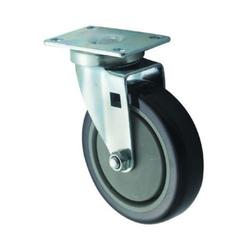 Winco ct-23 universal caster set, 5&#034; wheel with 3-5 / 8&#034; x 2-3 / 8&amp;quo for sale