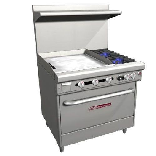 Southbend 4361a-2tl range, 36&#034; wide, 2 burners with standard grates (33,000 btu) for sale