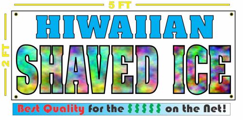 HAWAIIAN SHAVED ICE All Weather Banner Sign XL Size snocone Snow Cones Sno