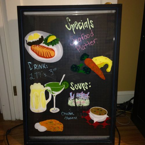 ILLUMINATED DRY ERASE MENU BOARD