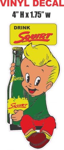 Vintage style squirt boy soda decal - very nice - 100% refund if not satisfied for sale