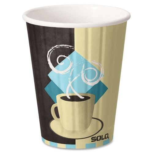SLO12J7534 Hot Cup W/Lid Combo, Insulated, 12 oz., 52/PK, Multi/BK