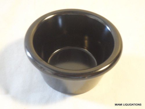 Lot of 72 2oz smooth  Ramekin Carlisle 0852-03  heavy weight melamine Black