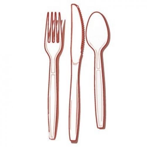 2514 Full Size Extra Heavy Combo Cutlery Bagged-1224 pcs Bone