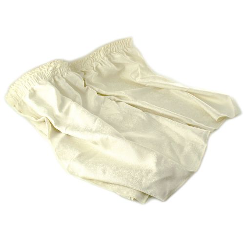 Snap Drape International 13-Ft Table Skirt Shirred Velcro Ivory 55489