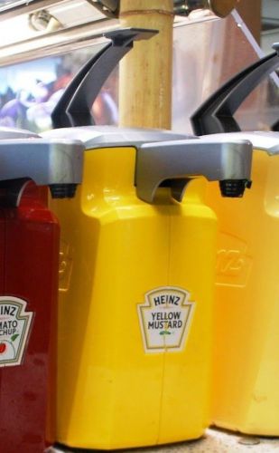 Heinz Keystone Mustard Condiment Dispenser 1.5 gal Condiment Pump #8694