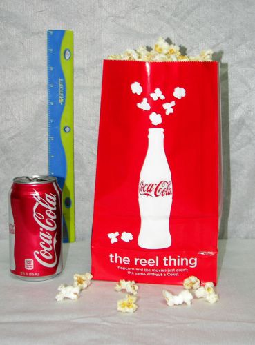 50 coca cola authentic cbs regal movie theater popcorn bag 105oz large 2ply for sale
