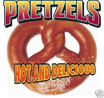 Pretzel Fast Food Concession Stand Vinyl Sign Decal 12&#034;