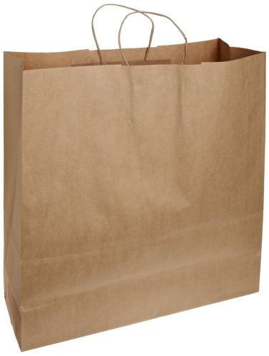 Plain brown cargo 100% recycled paper shopping bags-200 for sale