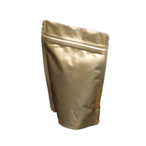 Standup pouches stock and plain - 7 x 11 x 3.5 - all gold foil - 1 case for sale