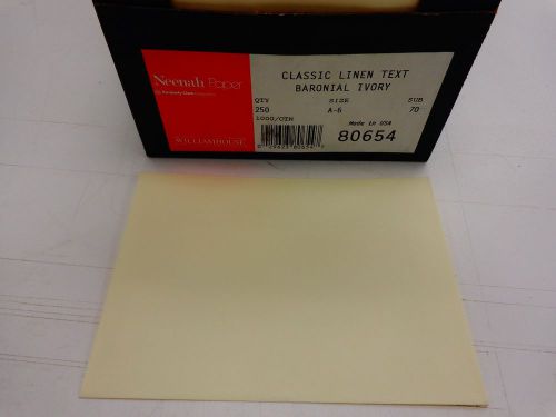 Box of over 250 Classic Linen Barional Ivory A-6 70# Envelopes LOOK SAVE