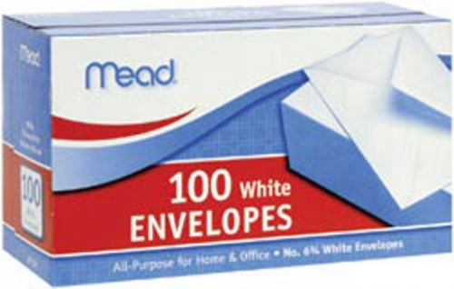 Boxed Envelopes 3-5/8&#034;X6-1/2&#034; 100/Pkg-White