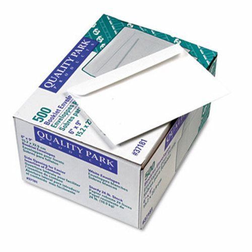 Quality Park Booklet Envelope, Contemporary, White, 500 per Box (QUA37181)