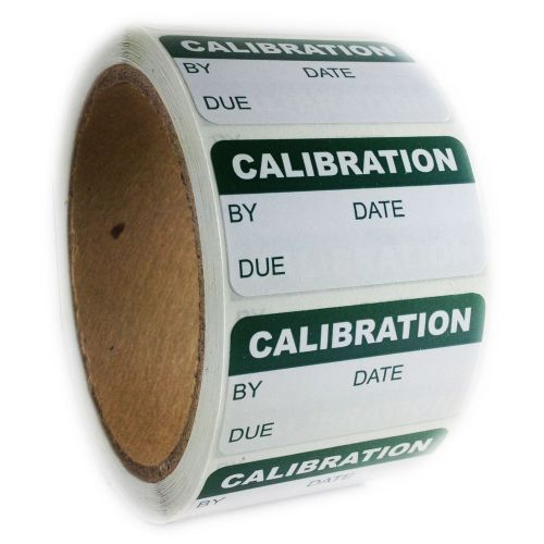 Writeable Green &#034;Calibration&#034; Labels Stickers - 1&#034; by 2&#034; - 500 ct Roll