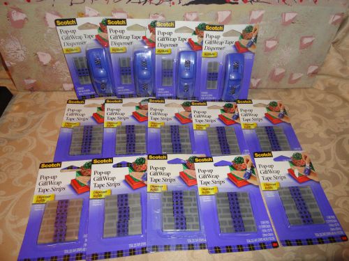 14 Packs Scotch Pop Up Tape Dispensers/ Refills / Pre-cut Strips Gift Tape