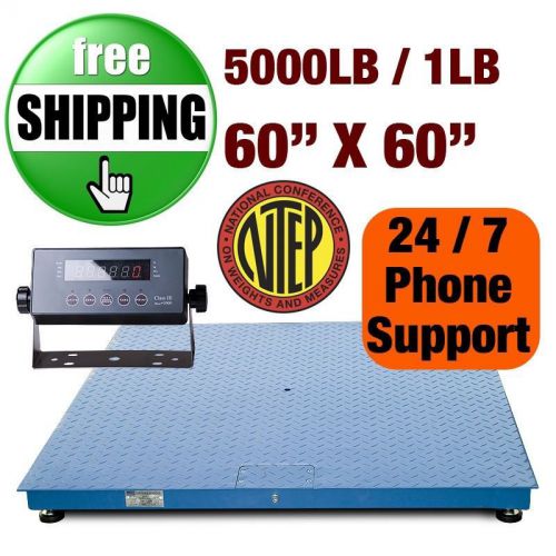 New ntep 5000lb/1lb 5x5 pallet floor scale w/ indicator legal 4 trade free ship for sale