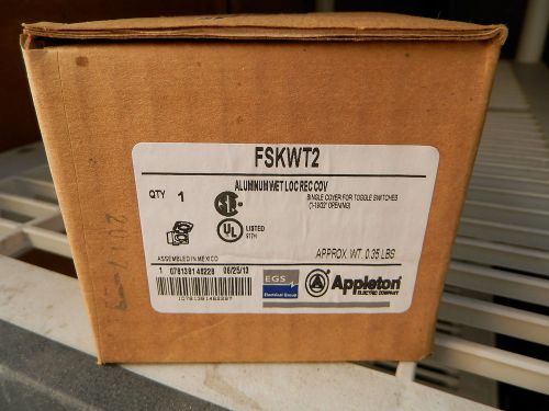 Appleton  wet/damp location fs fd  switch/single receptacle plate   fskwt2 for sale