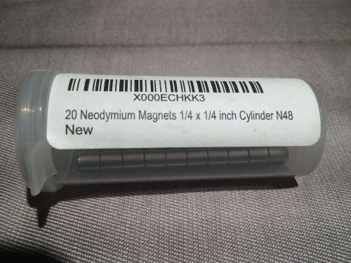 20 Neodymium Magnets 1/4 x 1/4 inch Cylinder N48