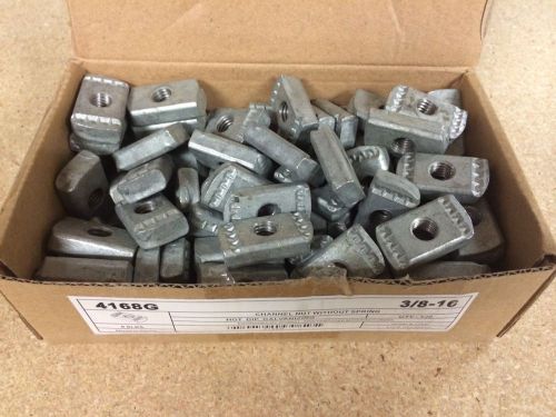 3/8-16 hot dipped galvanized strut nuts w/o spring unistrut channel 100/bx for sale