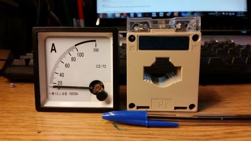 current transformer &amp; current voltage meter 100 amp AC