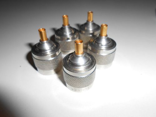 Huber &amp; Suhner gold plated N male to MCX adaptor Lot of 5 pcs
