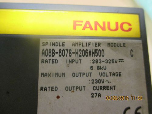 FANUC A06B-6078-H206#H500 SPINDLE AMPLIFIER MODULE