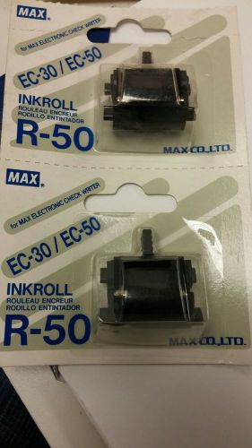 Max USA Corp R50 Replacement Ink Roller - MXBR50 - 2 Item Bundle