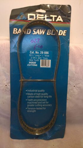 Delta 28-886 93 1/2&#034; X 1/2&#034; X 3 TPI 14&#034; Band Saw Blade Wood Cutting New in Pkg.