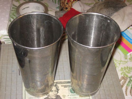 Vintage Old Stainless Steel Milkshake Glass Cup Metal Shake Dairy Fair Dairy USA