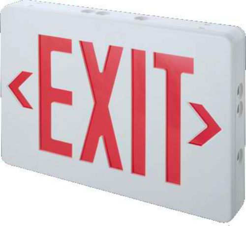 TCP Red LED Exit Sign Battery Backup w/mulltiple mount hardware
